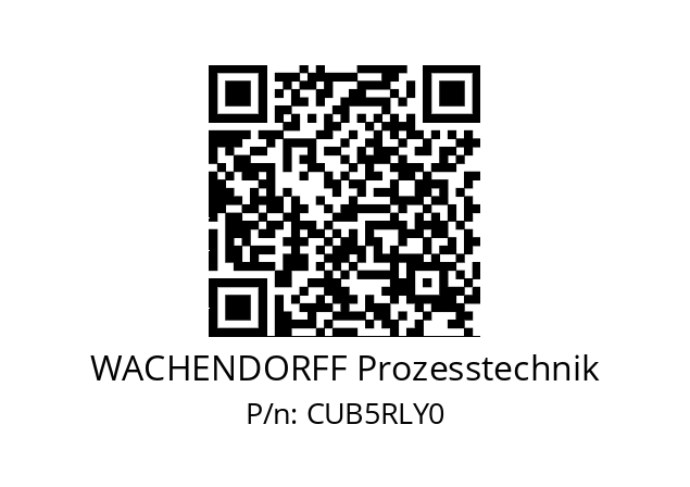   WACHENDORFF Prozesstechnik CUB5RLY0