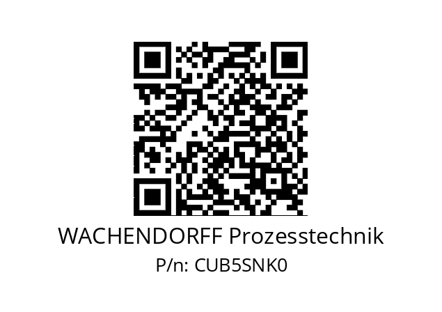   WACHENDORFF Prozesstechnik CUB5SNK0