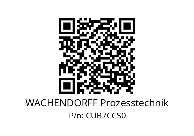   WACHENDORFF Prozesstechnik CUB7CCS0