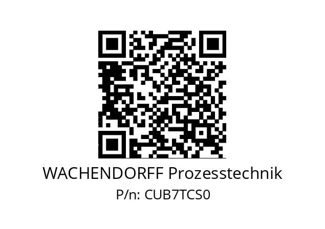   WACHENDORFF Prozesstechnik CUB7TCS0