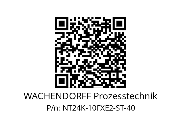   WACHENDORFF Prozesstechnik NT24K-10FXE2-ST-40