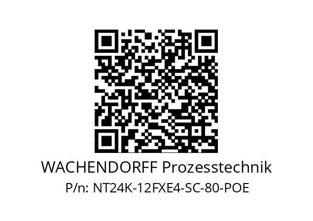   WACHENDORFF Prozesstechnik NT24K-12FXE4-SC-80-POE