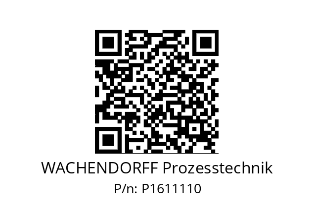   WACHENDORFF Prozesstechnik P1611110