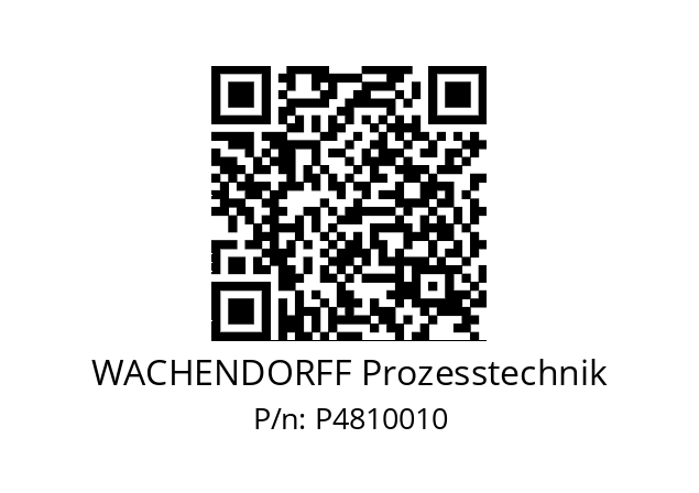   WACHENDORFF Prozesstechnik P4810010