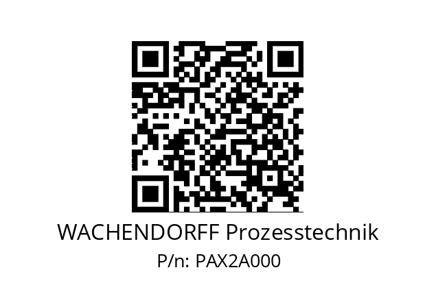   WACHENDORFF Prozesstechnik PAX2A000