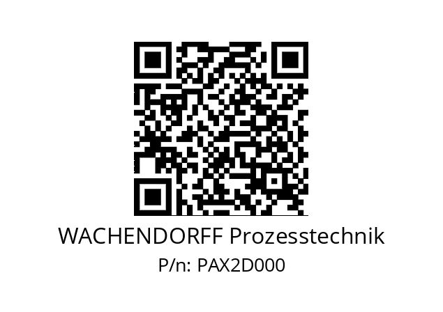   WACHENDORFF Prozesstechnik PAX2D000