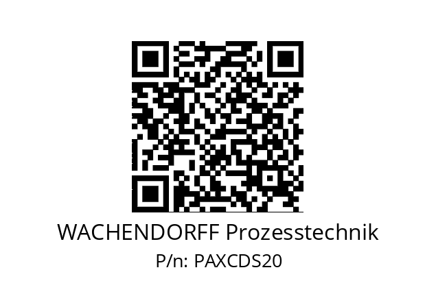   WACHENDORFF Prozesstechnik PAXCDS20