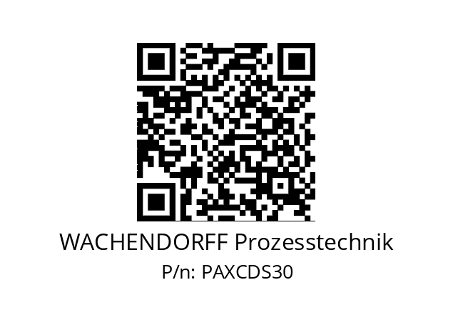   WACHENDORFF Prozesstechnik PAXCDS30