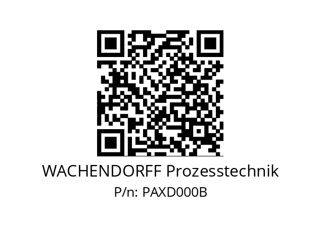   WACHENDORFF Prozesstechnik PAXD000B