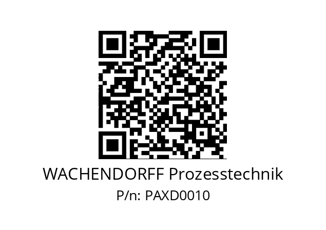   WACHENDORFF Prozesstechnik PAXD0010