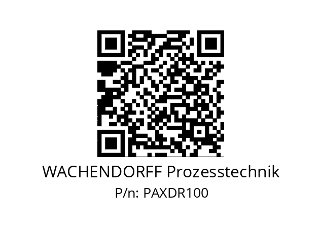   WACHENDORFF Prozesstechnik PAXDR100