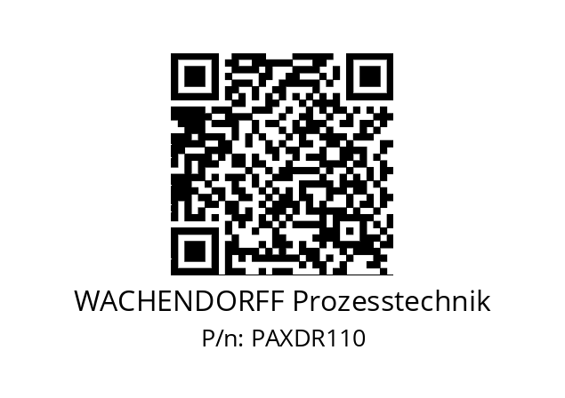   WACHENDORFF Prozesstechnik PAXDR110