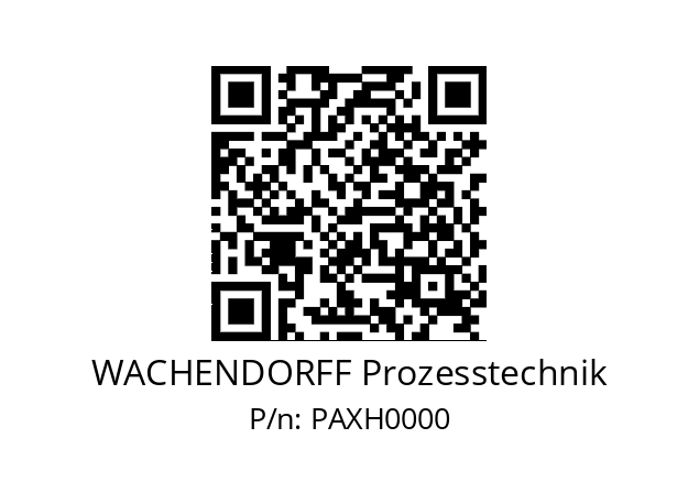   WACHENDORFF Prozesstechnik PAXH0000