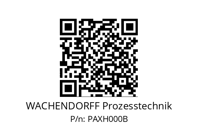   WACHENDORFF Prozesstechnik PAXH000B