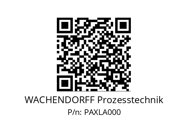   WACHENDORFF Prozesstechnik PAXLA000