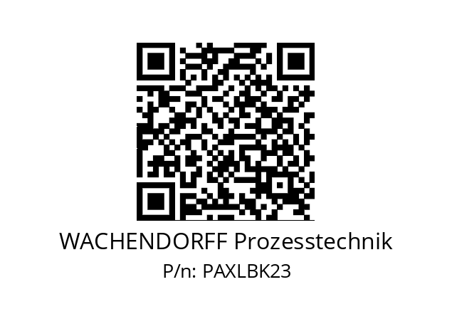   WACHENDORFF Prozesstechnik PAXLBK23