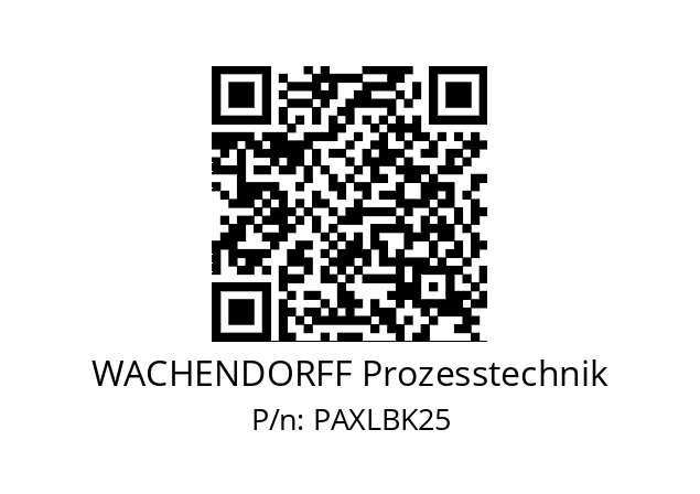   WACHENDORFF Prozesstechnik PAXLBK25