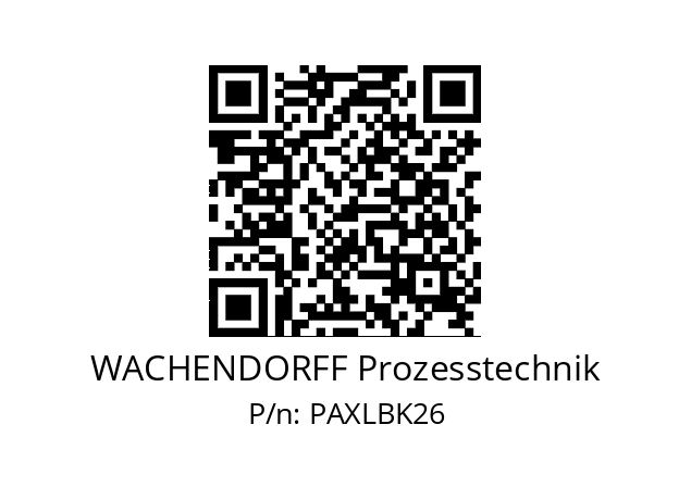   WACHENDORFF Prozesstechnik PAXLBK26