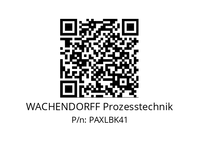   WACHENDORFF Prozesstechnik PAXLBK41