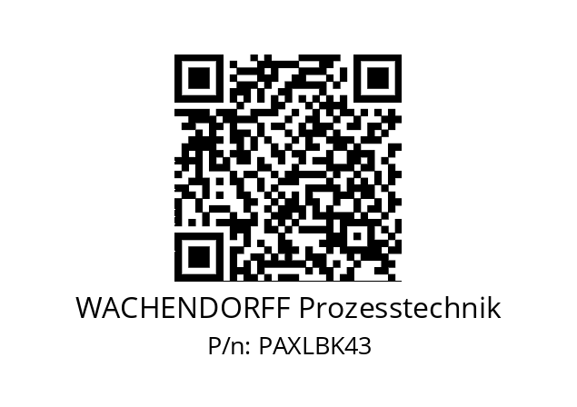   WACHENDORFF Prozesstechnik PAXLBK43