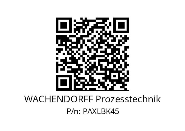   WACHENDORFF Prozesstechnik PAXLBK45