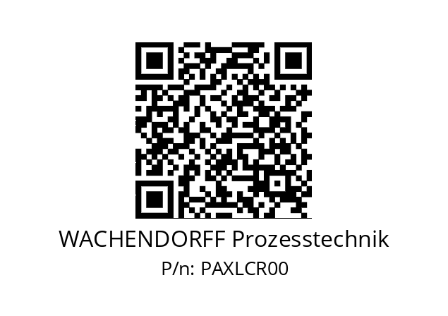   WACHENDORFF Prozesstechnik PAXLCR00