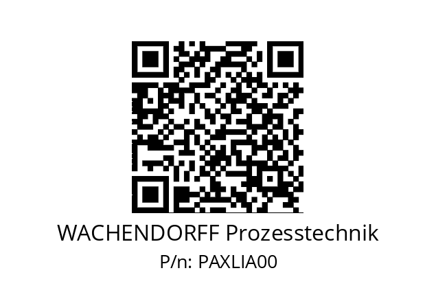   WACHENDORFF Prozesstechnik PAXLIA00