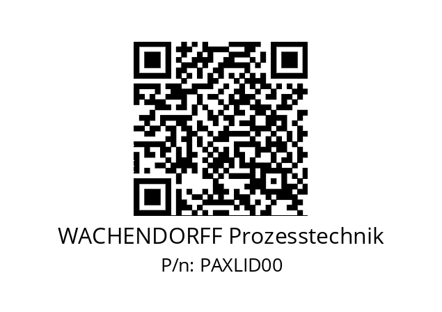   WACHENDORFF Prozesstechnik PAXLID00