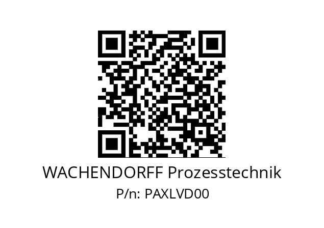   WACHENDORFF Prozesstechnik PAXLVD00