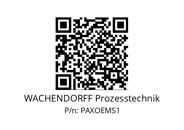   WACHENDORFF Prozesstechnik PAXOEMS1