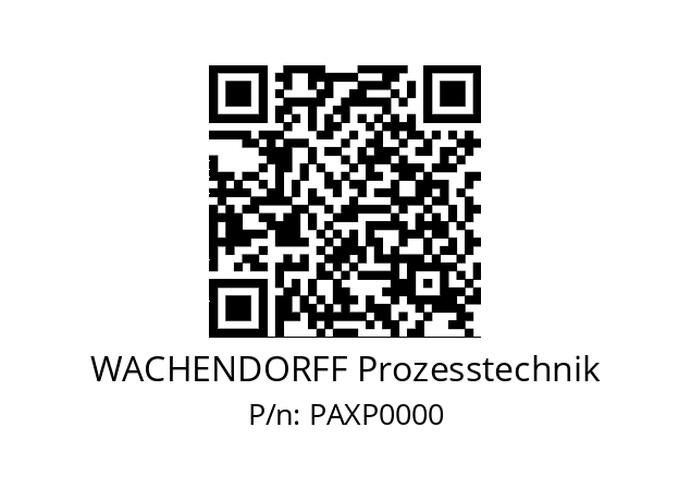   WACHENDORFF Prozesstechnik PAXP0000