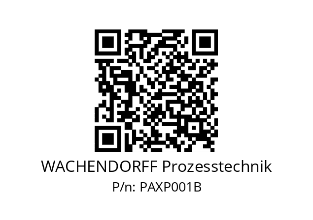   WACHENDORFF Prozesstechnik PAXP001B