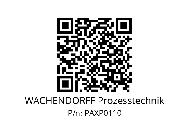   WACHENDORFF Prozesstechnik PAXP0110