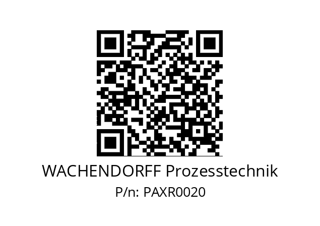   WACHENDORFF Prozesstechnik PAXR0020