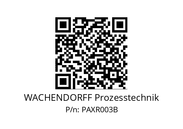   WACHENDORFF Prozesstechnik PAXR003B