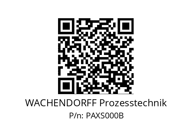   WACHENDORFF Prozesstechnik PAXS000B