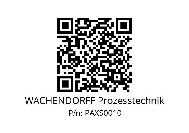   WACHENDORFF Prozesstechnik PAXS0010