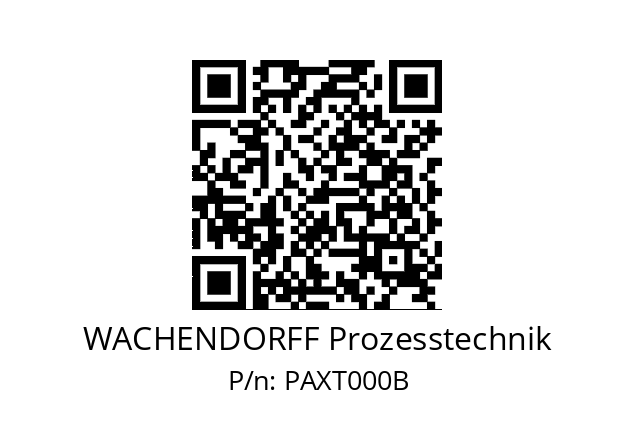   WACHENDORFF Prozesstechnik PAXT000B