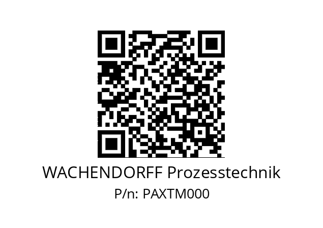   WACHENDORFF Prozesstechnik PAXTM000