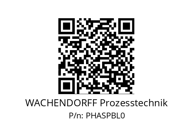   WACHENDORFF Prozesstechnik PHASPBL0