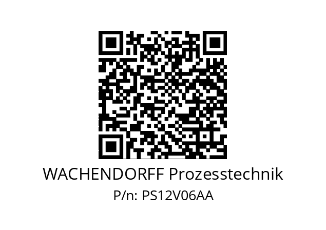   WACHENDORFF Prozesstechnik PS12V06AA