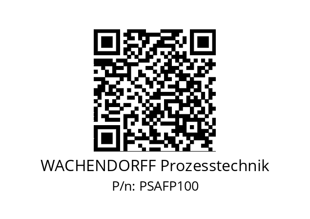   WACHENDORFF Prozesstechnik PSAFP100