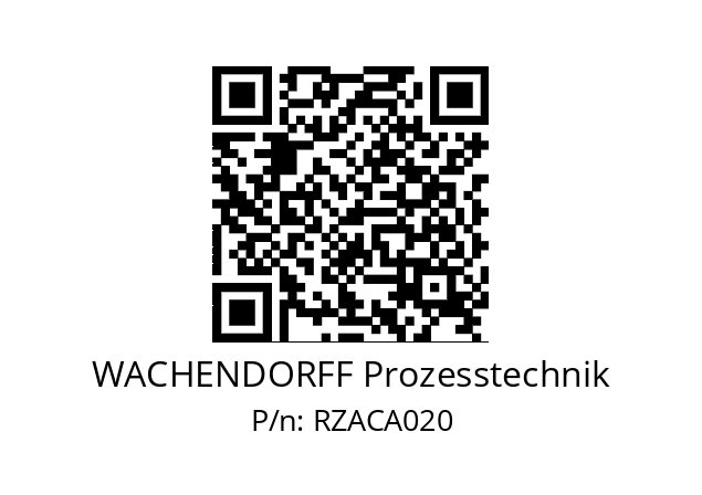   WACHENDORFF Prozesstechnik RZACA020