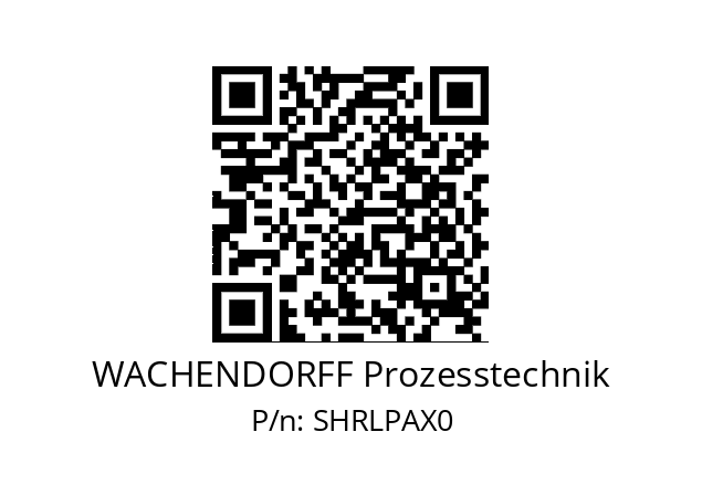   WACHENDORFF Prozesstechnik SHRLPAX0