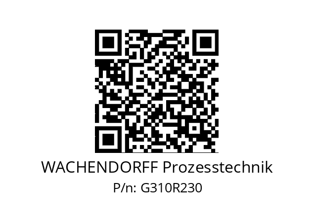   WACHENDORFF Prozesstechnik G310R230