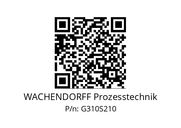   WACHENDORFF Prozesstechnik G310S210