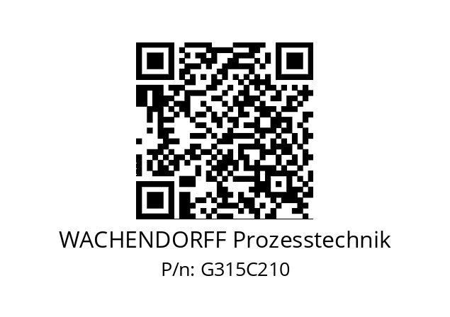   WACHENDORFF Prozesstechnik G315C210