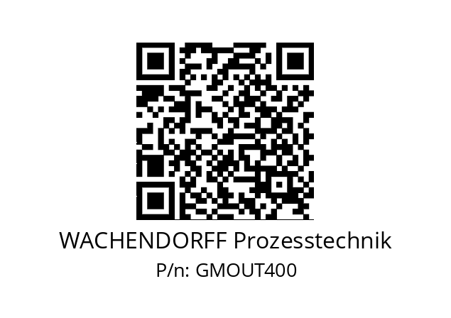   WACHENDORFF Prozesstechnik GMOUT400