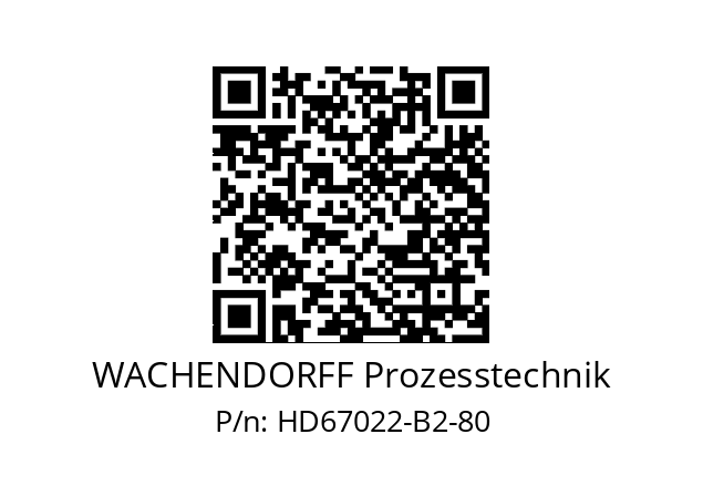   WACHENDORFF Prozesstechnik HD67022-B2-80