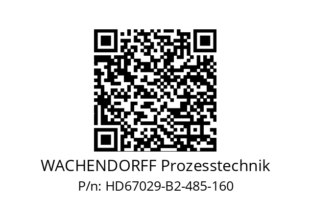   WACHENDORFF Prozesstechnik HD67029-B2-485-160